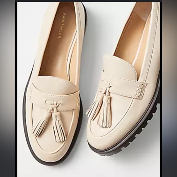 Ann Taylor Shoes - Ann Taylor Lug sole leather tassle loafers 7.5